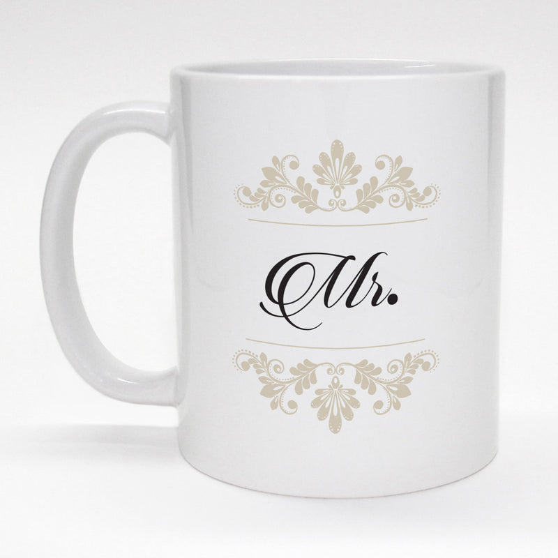11 oz. coffee mug with King design. Pairs with Queen design.