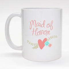 Wedding party coffee mug - Maid of Honor.