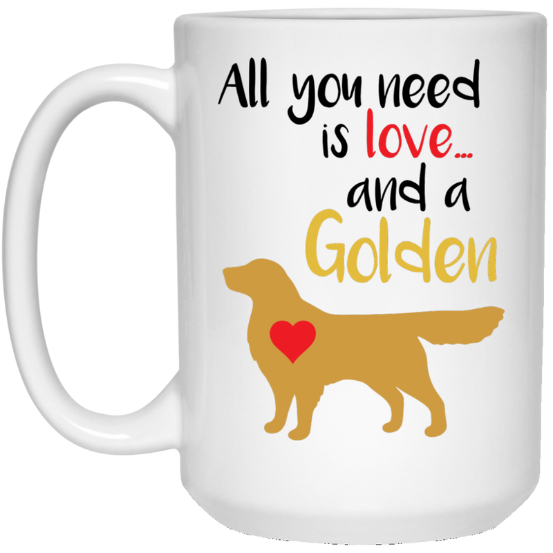 11 oz. coffee mug with Golden Retriever design.