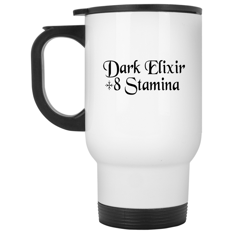 11 oz. mug for gamers - Dark elixir, plus 8 stamina. 