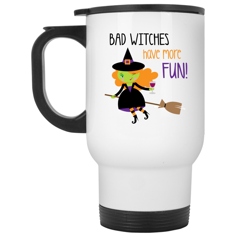 11oz. mug with cute Witch and "Bad Witches Have More Fun"