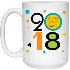 11 oz. colorful graduation mug  - Class of 2018.