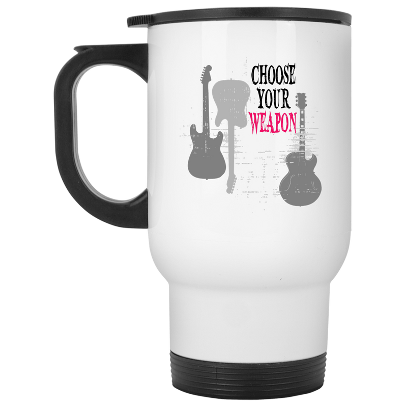 11 oz. coffee mug with guitars - Choose Your Weapon.