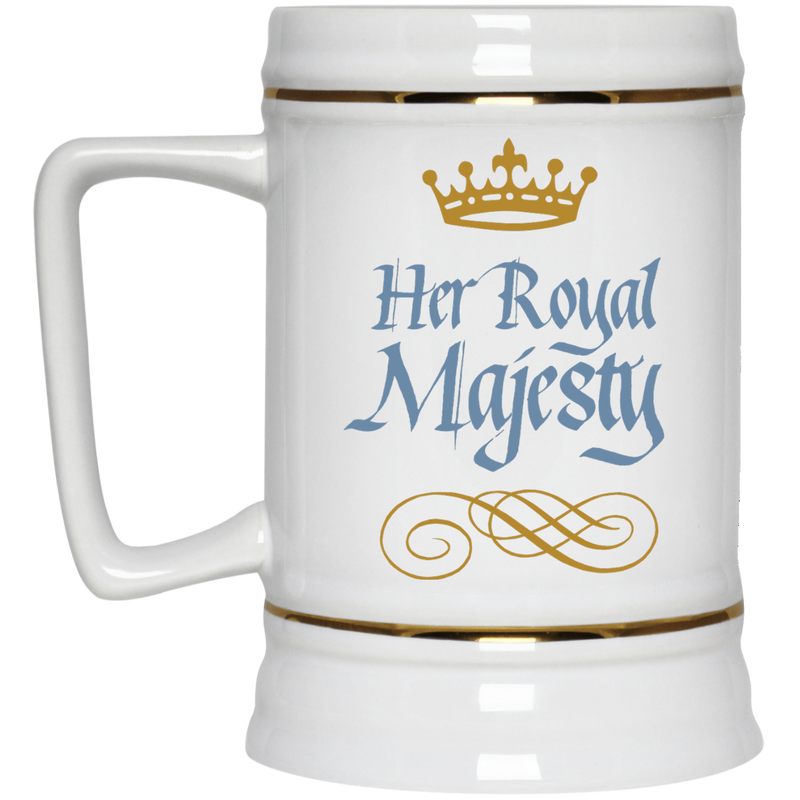 11 oz. coffee mug with crown design - Her Royal Majesty.