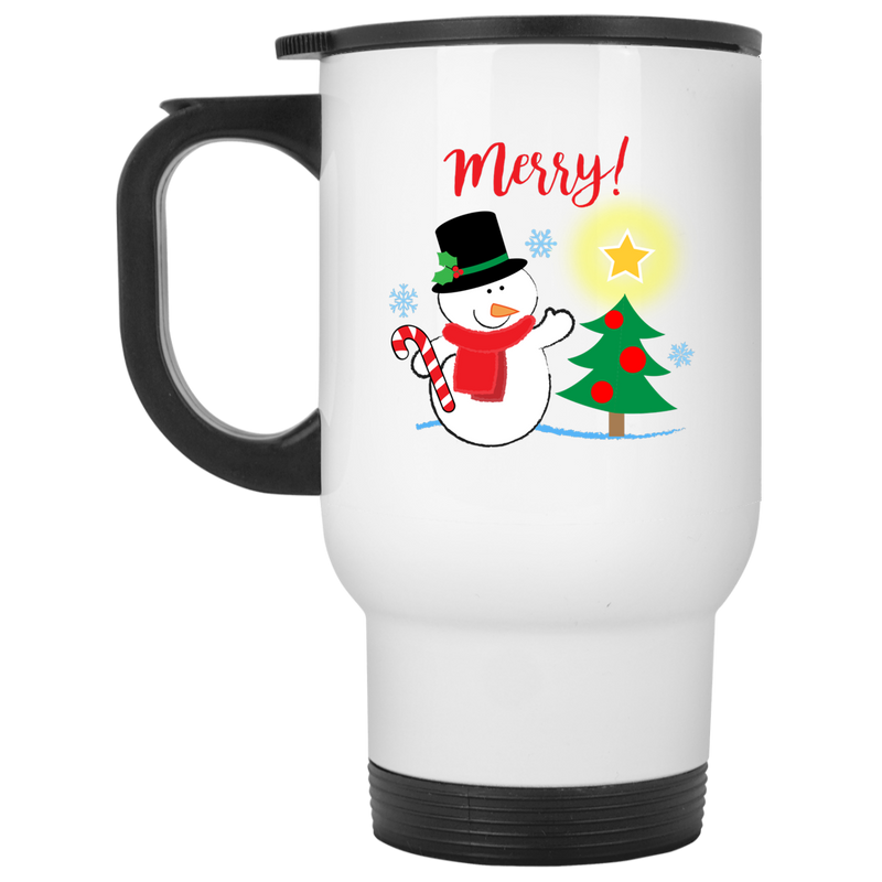 Cute snowman coffee mug - Merry!