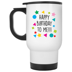 11 oz. coffee mug with colorful design - Happy birthday to me!