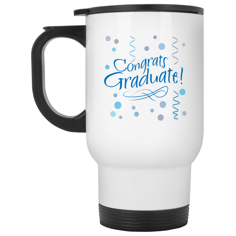 11 oz. coffee mug with blue design - Congrats, Graduate!