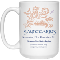 Astrology coffee mug with Sagittarius design