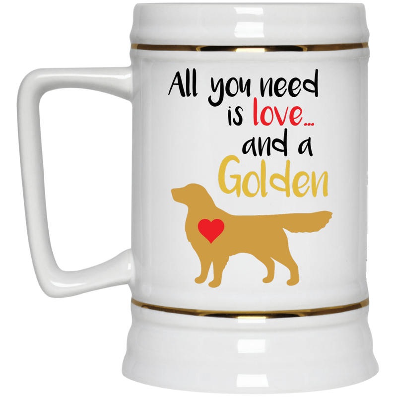 11 oz. coffee mug with Golden Retriever design.