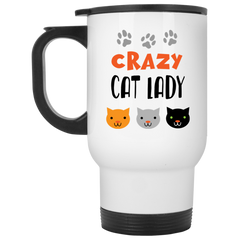 11 oz. coffee mug with cute cat design - Crazy Cat Lady.