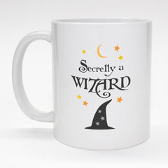 Coffee mug with wizards hat - Secretly a Wizard