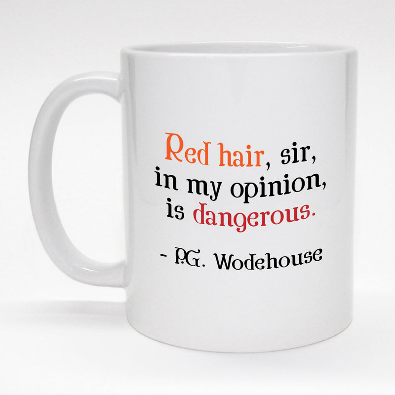 Funny mug with redhead quote.