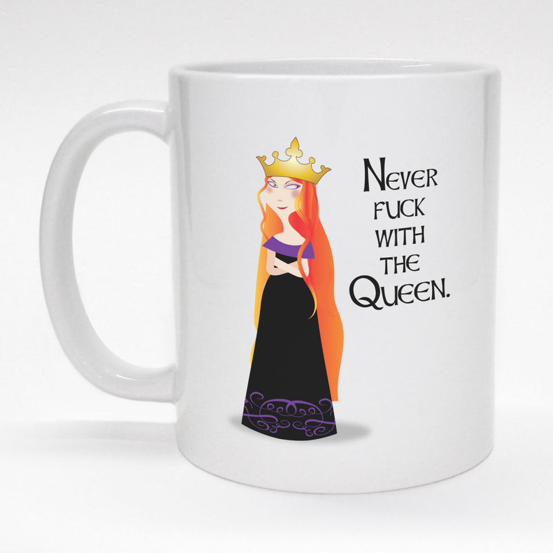 11oz. mug with crown - Behold your rightful queen.