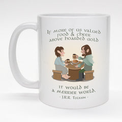 LOTR inspired coffee mug with Arwen quote - One Lifetime.