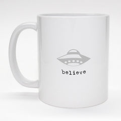 11 oz. mug with UFO design - Believe.