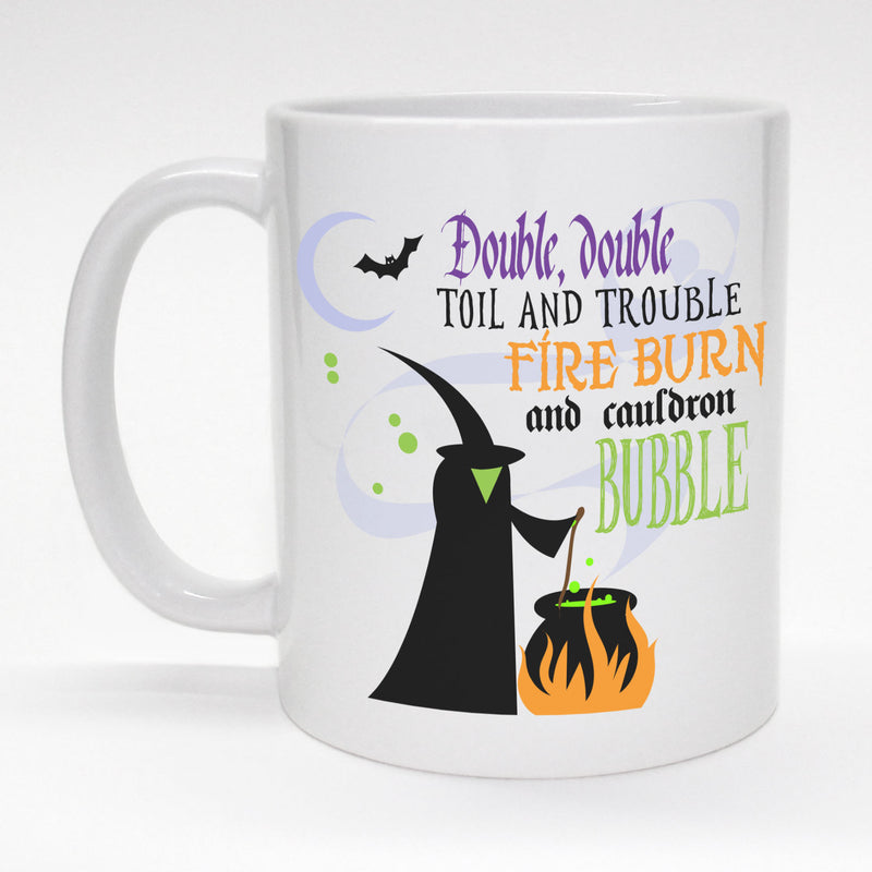 11 oz. mug with witch and Shakespeare quote - Double, double...