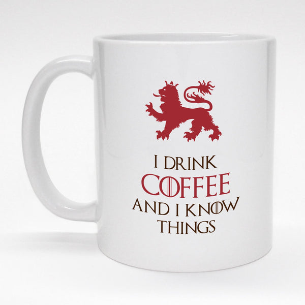 Funny Quote I Drink Coffee I Know Things design Coffee Mug by Art Frikiland  - Fine Art America