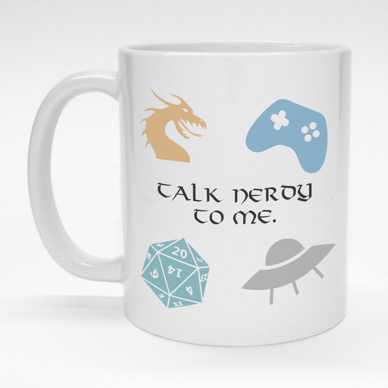Geek design coffee mug - Talk nerdy to me