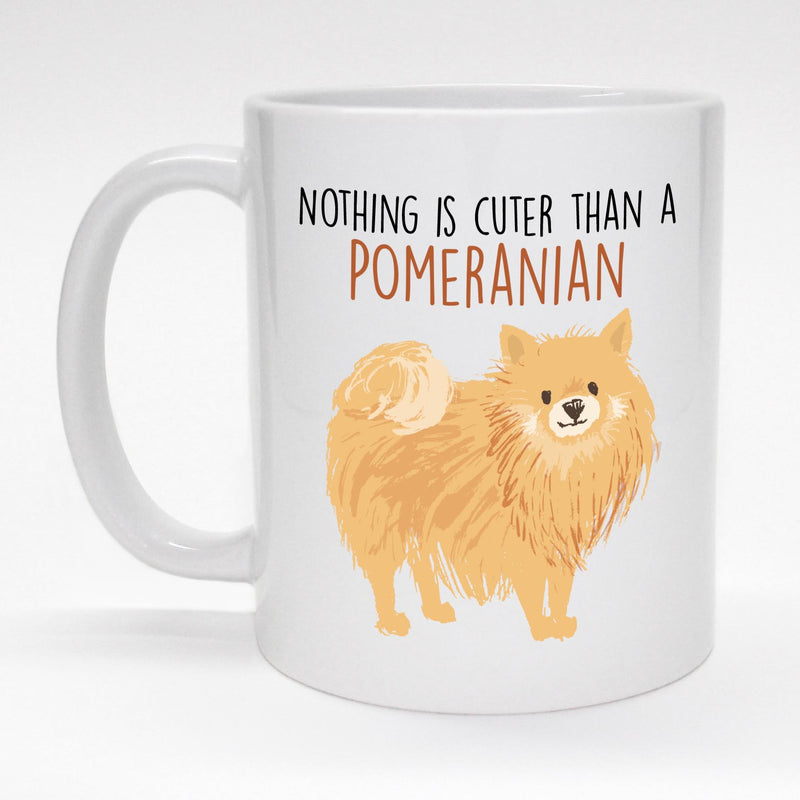 Coffee mug with Pomeranian dog.