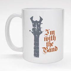 11 oz. coffee mug with guitar - I'm with the band.