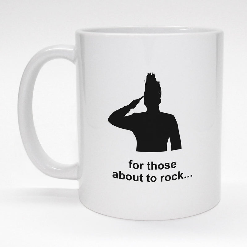 11 oz. funny, music-themed mug - for those about to rock...