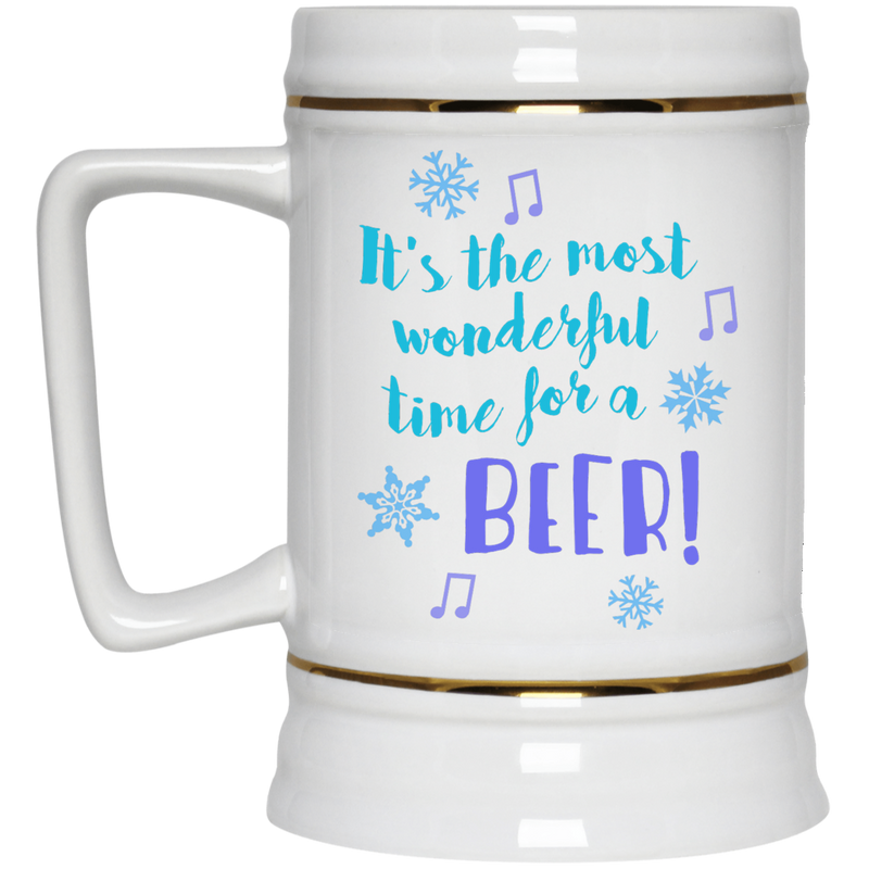 Funny holiday coffee mug - Wonderful time for a Beer