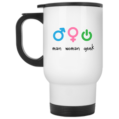 Man Woman Geek - Funny Coffee Mug