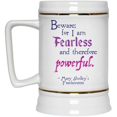 11 oz. coffee mug with Frankenstein quote by Mary Shelley.