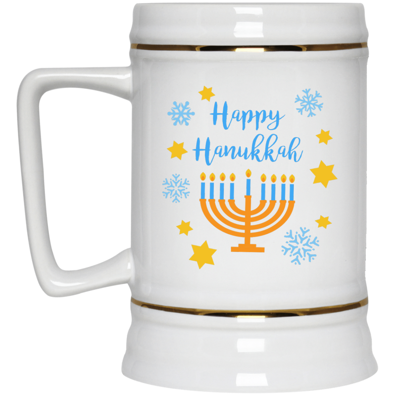 11 oz. coffee mug with festive Hanukkah design.