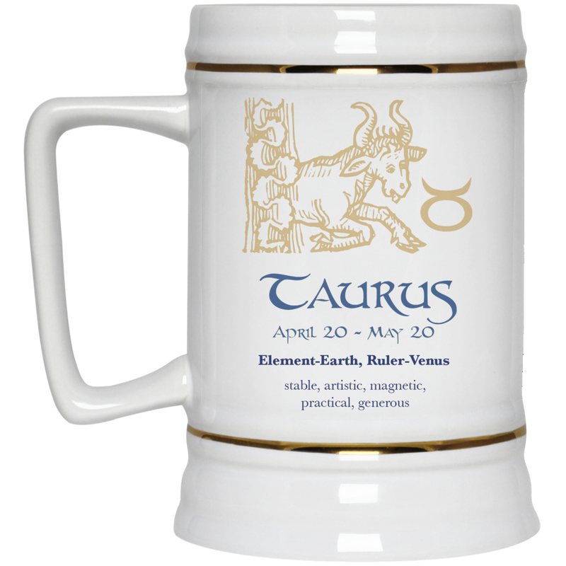 Astrology coffee mug with Taurus design