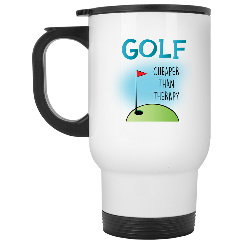 11 oz. coffee mug - Golf, cheaper than therapy.
