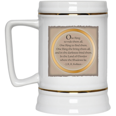 LOTR inspired coffee mug - One Ring to Rule Them All.