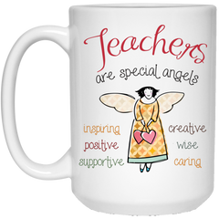 11 oz. coffee mug with angel - Teachers are special angels