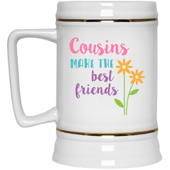 11 oz. colorful coffee mug - Cousins make the best friends.