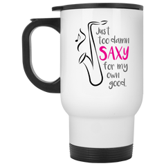 11 oz. coffee mug with saxophone - Too damn saxy for my own good.