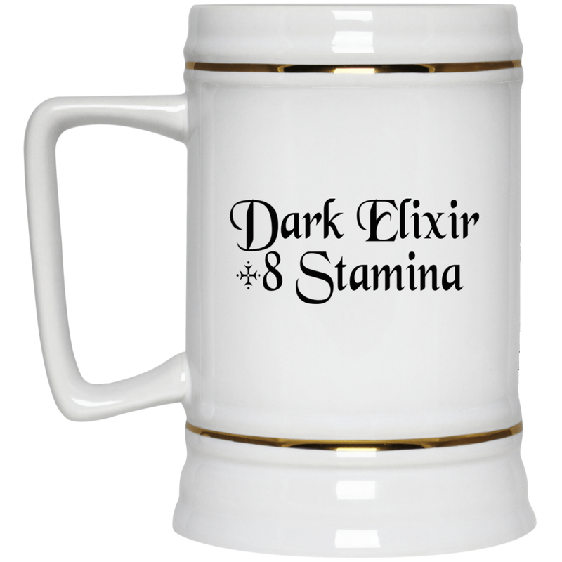11 oz. mug for gamers - Dark elixir, plus 8 stamina. 