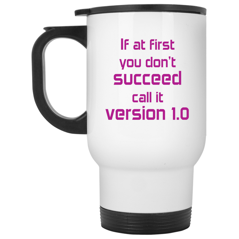 11 oz. coffee mug with funny computer design - Version 1.0.