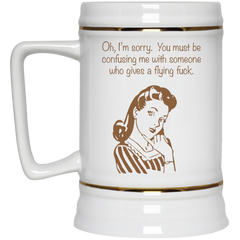 11 oz. coffee mug with funny, sarcastic retro woman.