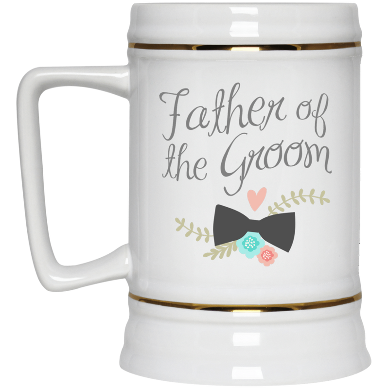 11 oz. coffee mug with wedding design - Father of the Groom.