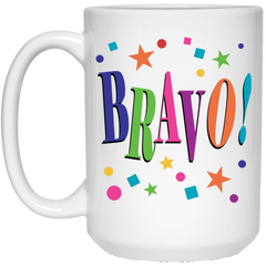 11 oz. colorful coffee mug - Bravo!