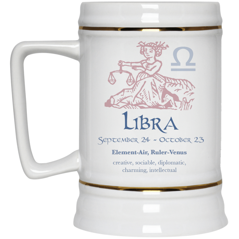 Astrology coffee mug - Libra zodiac sign.