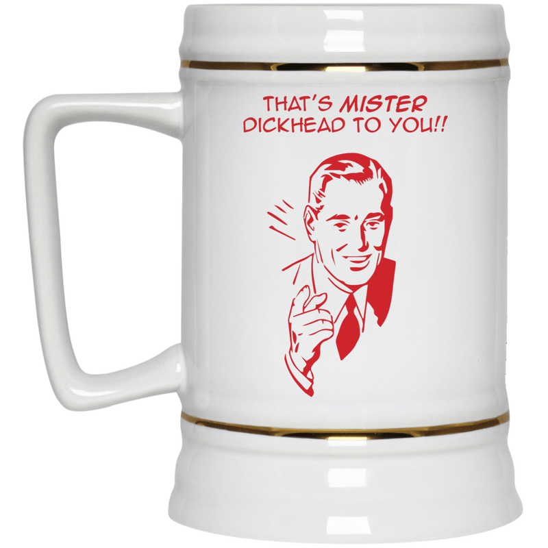 Funny retro man coffee mug - Mr. D*ckhead.