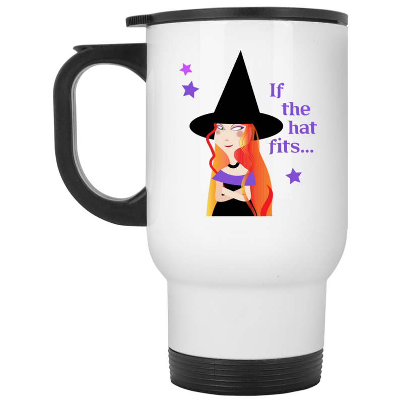11 oz. cute coffee mug with witch design - If the hat fits.