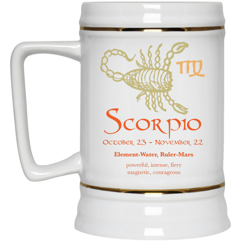 Astrology coffee mug with Scorpio design