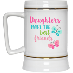11 oz. mug with butterflies - Daughters make the best friends.