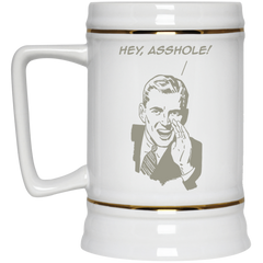 11 oz. coffee mug with funny retro man - Hey A**hole!