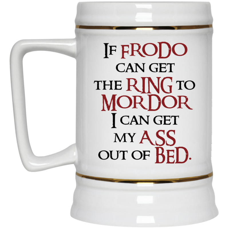 11 oz funny, Tolkien inspired mug - if Frodo can get the ring to Mordor...