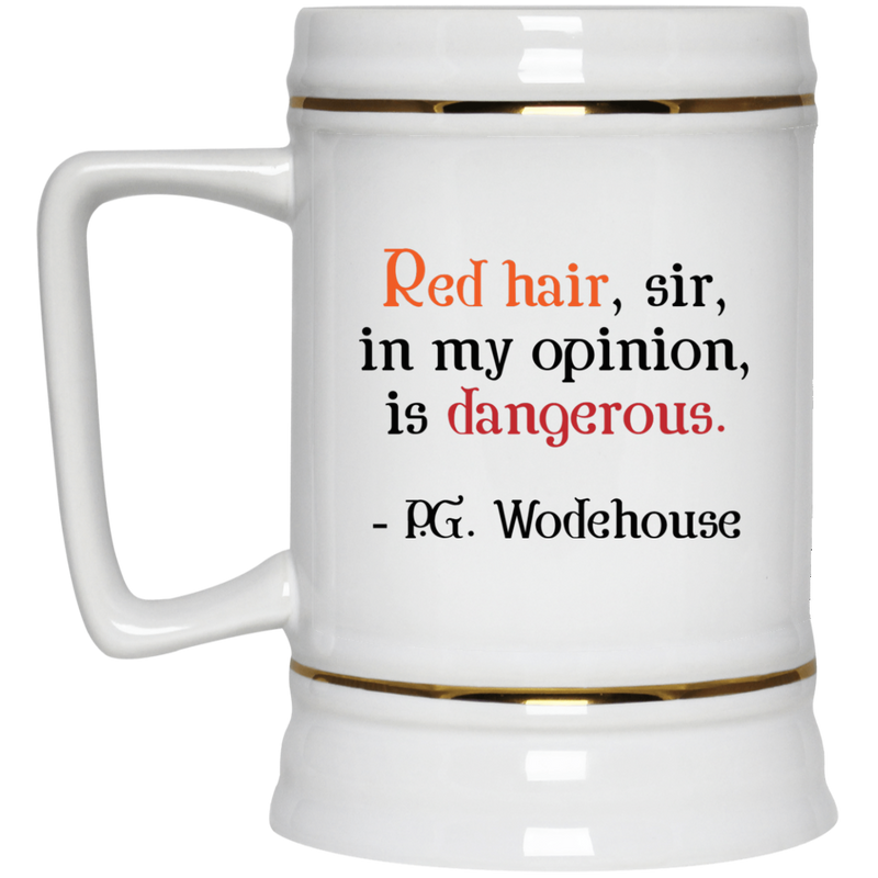 Funny mug with redhead quote.