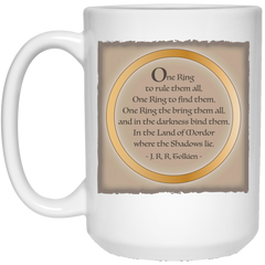 LOTR inspired coffee mug - One Ring to Rule Them All.
