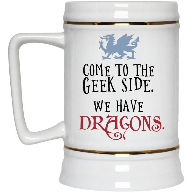 11 oz. coffee mug - Come to the geek side. We have dragons.